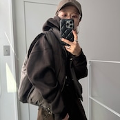 ナイロン中綿ショートvest/グレージュ