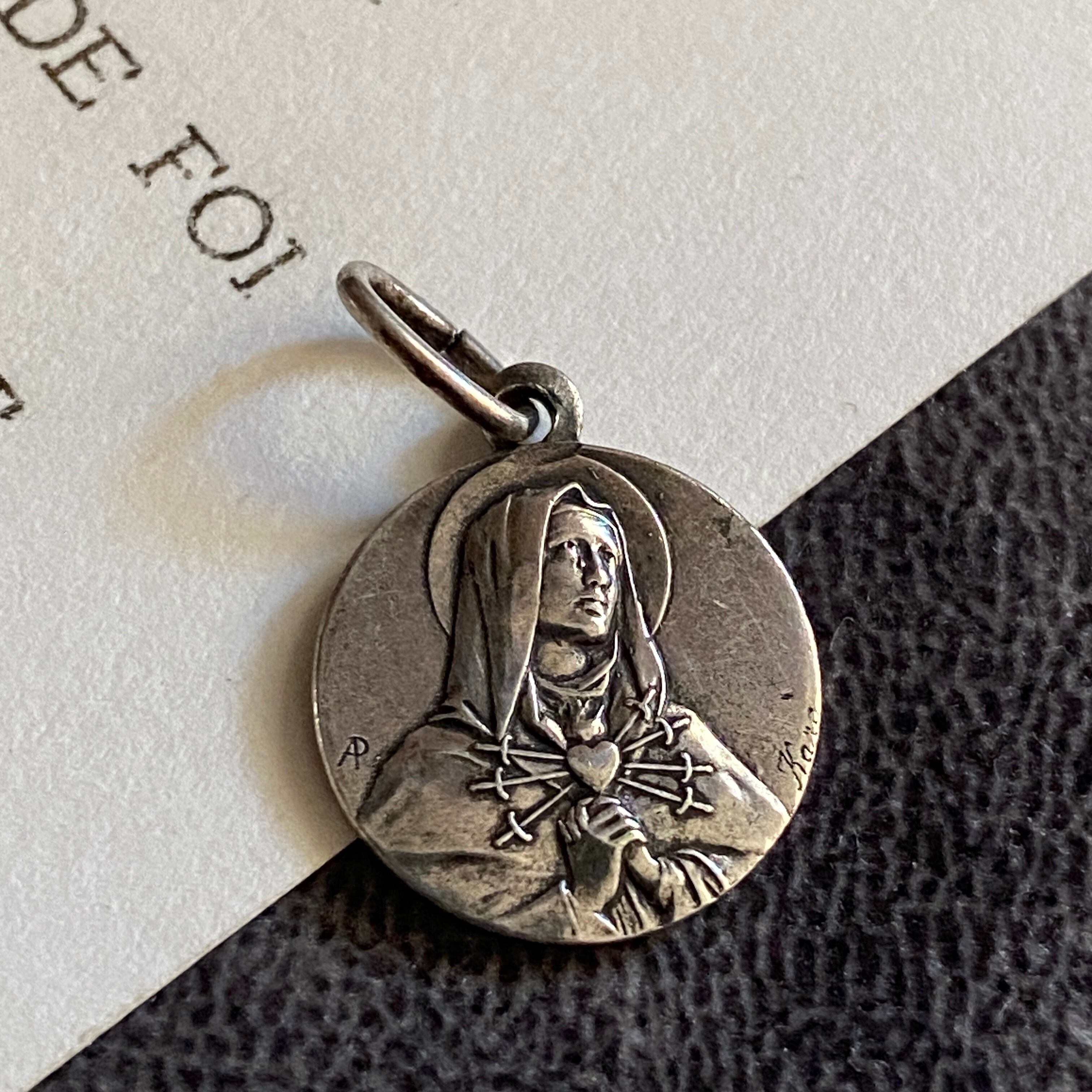 small✴︎祈りの聖母マリア【恵みがいっぱい】 | Antique medaille Mary
