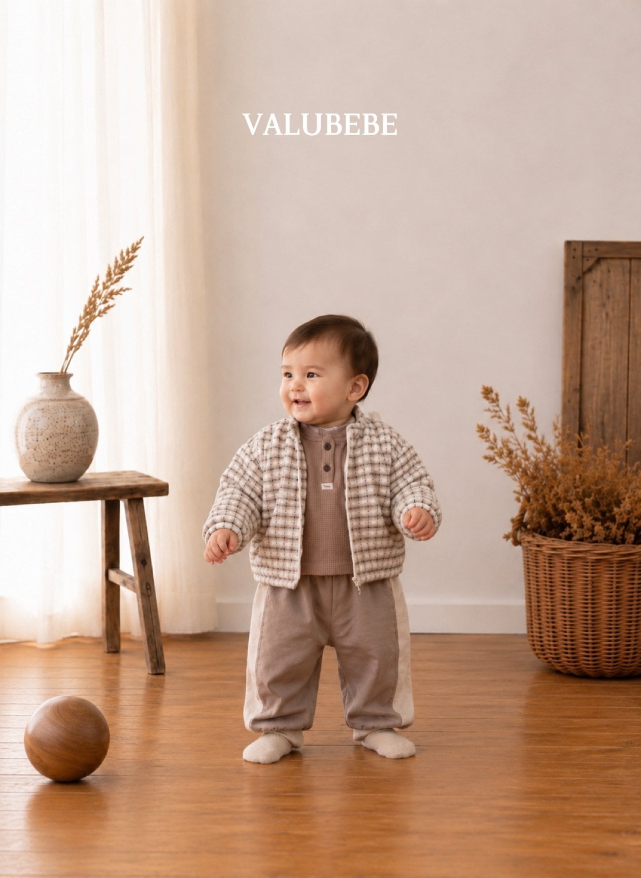 送料無料【予約】/ ハイチェックジャンパー/ valubebe