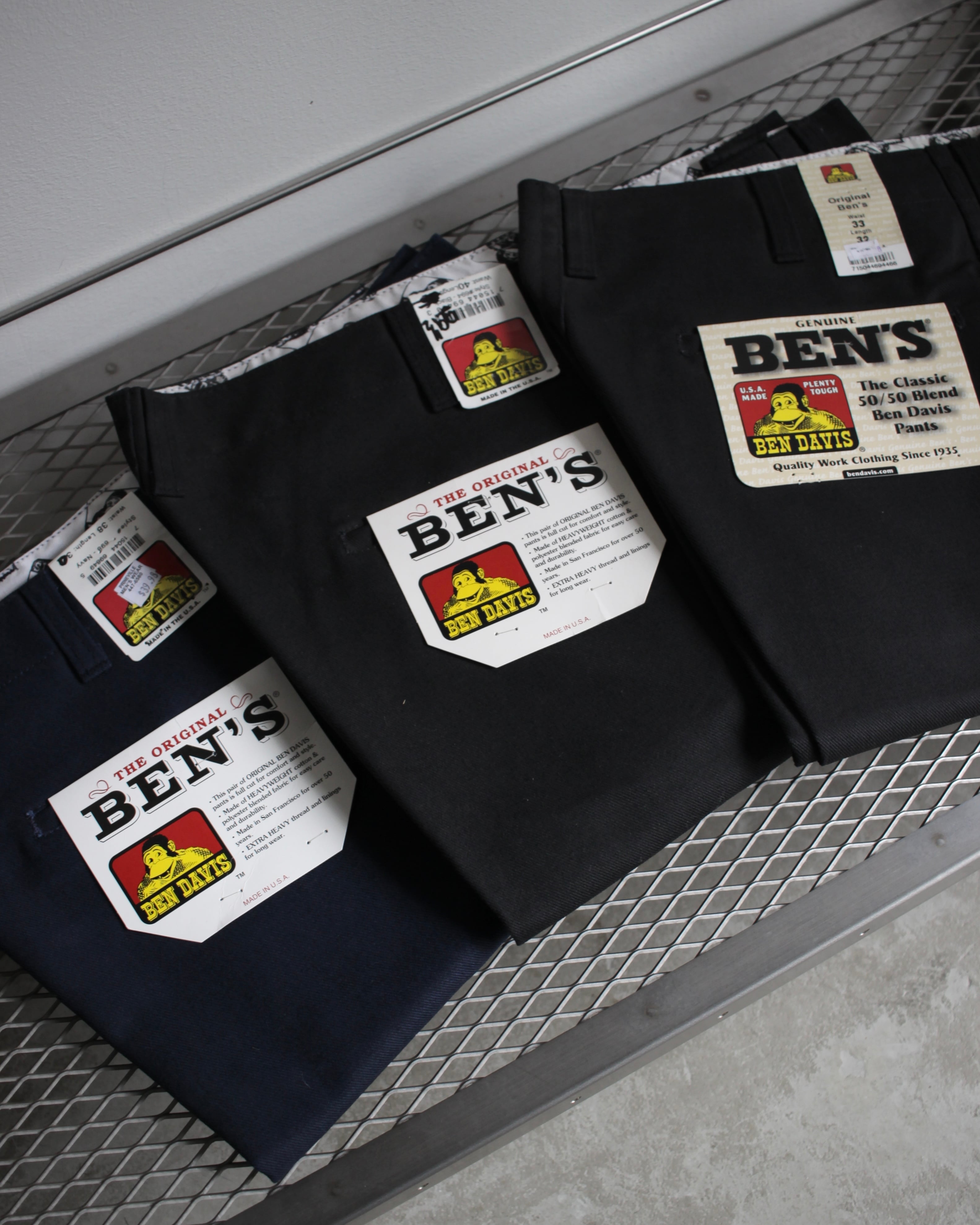 NOS ” 90s BEN DAVIS Frisko Pants MADE IN U.S.A. BLACK W33×L32,W40