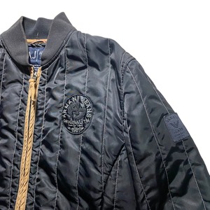 vintage ARMANI JEANS black nylon flight jacket