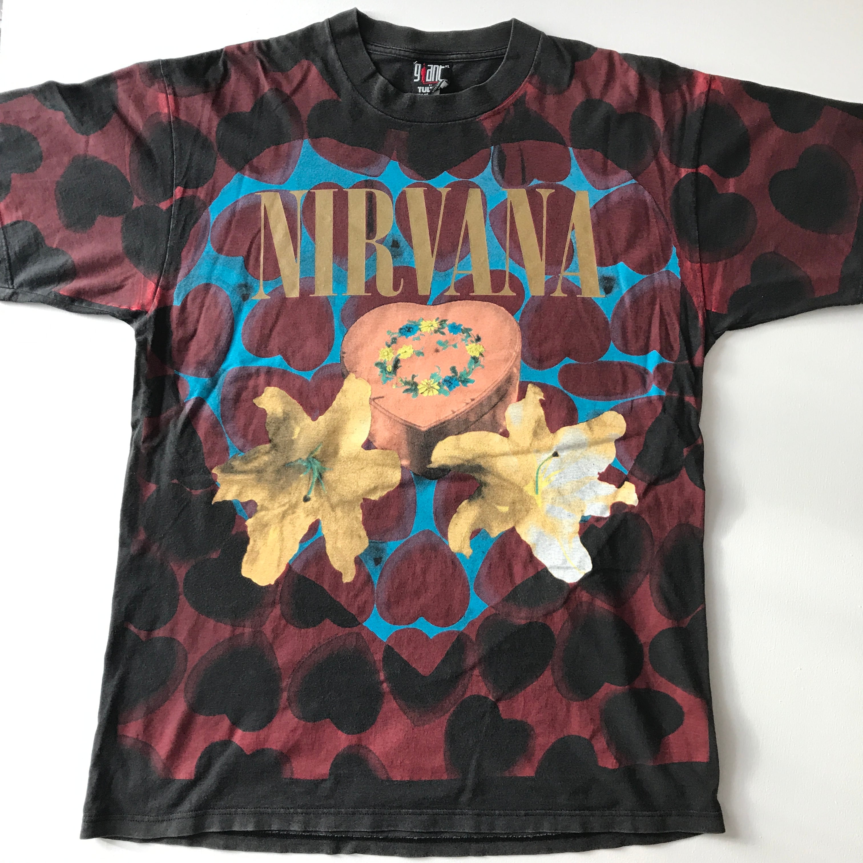 NIRVANA HEART SHAPED BOX tシャツ  1993