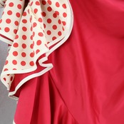 【フラメンコ衣装】ピンク tienda de flamenco ティエンダデフラメンコ ファルダ スカート パープル 水玉 ドット ボランテ