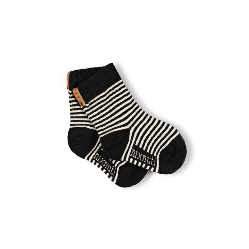 nixnut / Striped Socks / Black Stripe / 13.5cm・15cm・16cm
