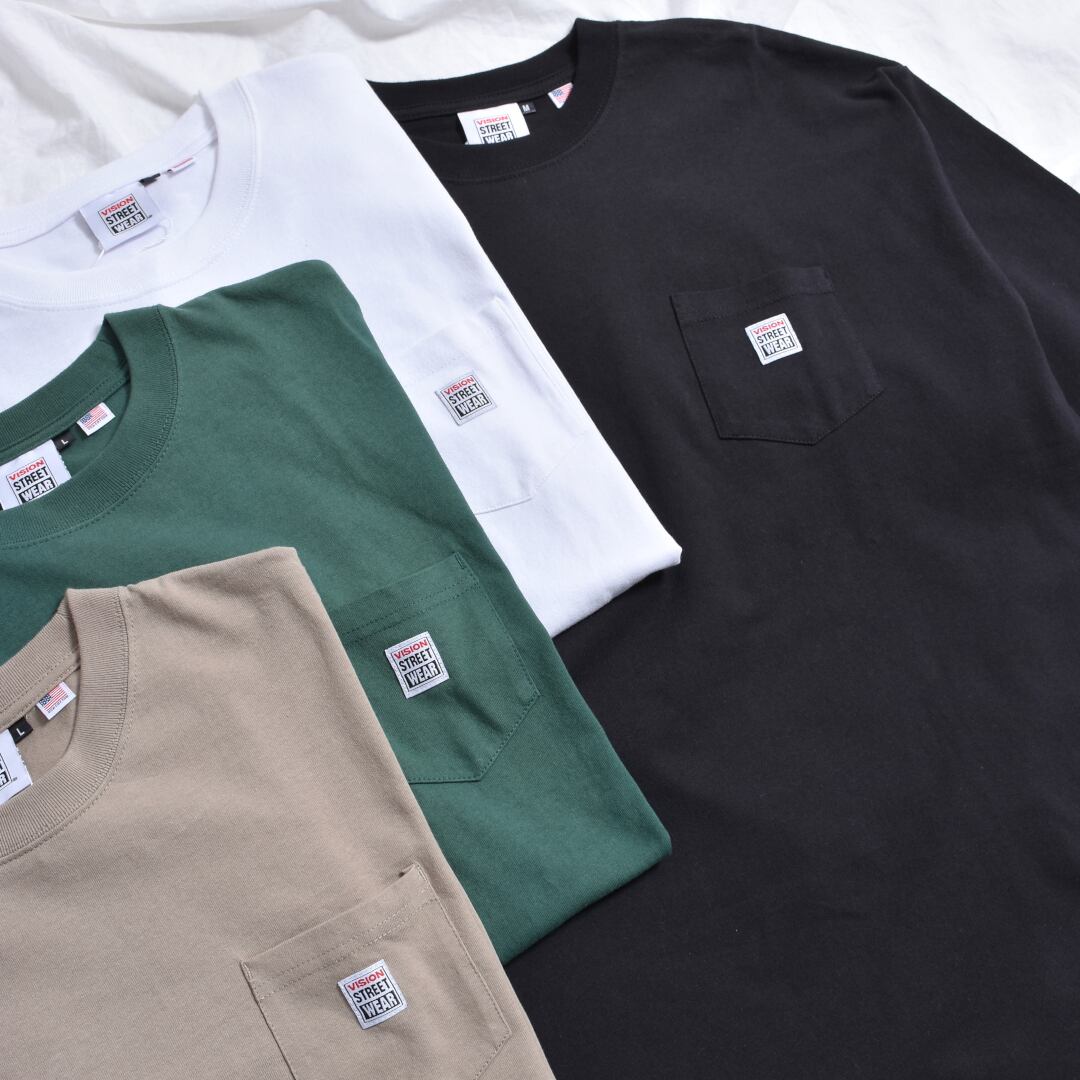 【70%OFF】VISION 定番ポケットロゴロンT