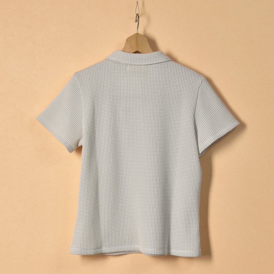 Sarahwear サラウエア ワッフルポロシャツ・ベージュ【送料無料】