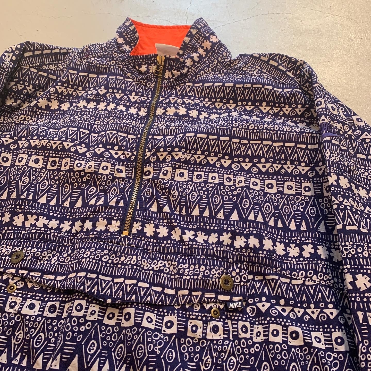 90s NIKE all over print nylon half-zip jacket【高円寺店】 | What'z up