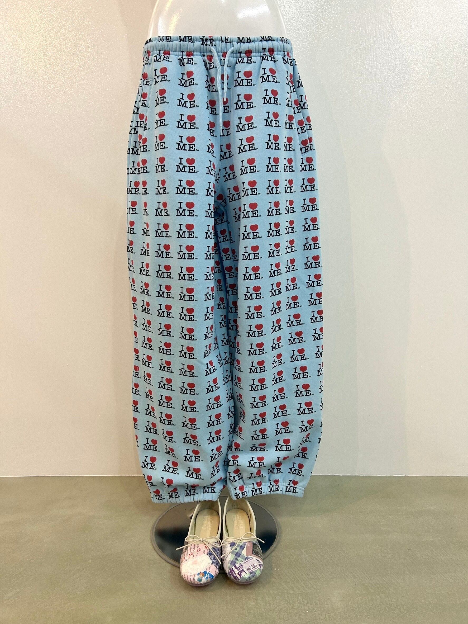 【未使用】 Ashley Williams I ♥︎ ME 水色　イージーパンツ Ashley WILLIAMS I♡ME joggers / blue | itimi