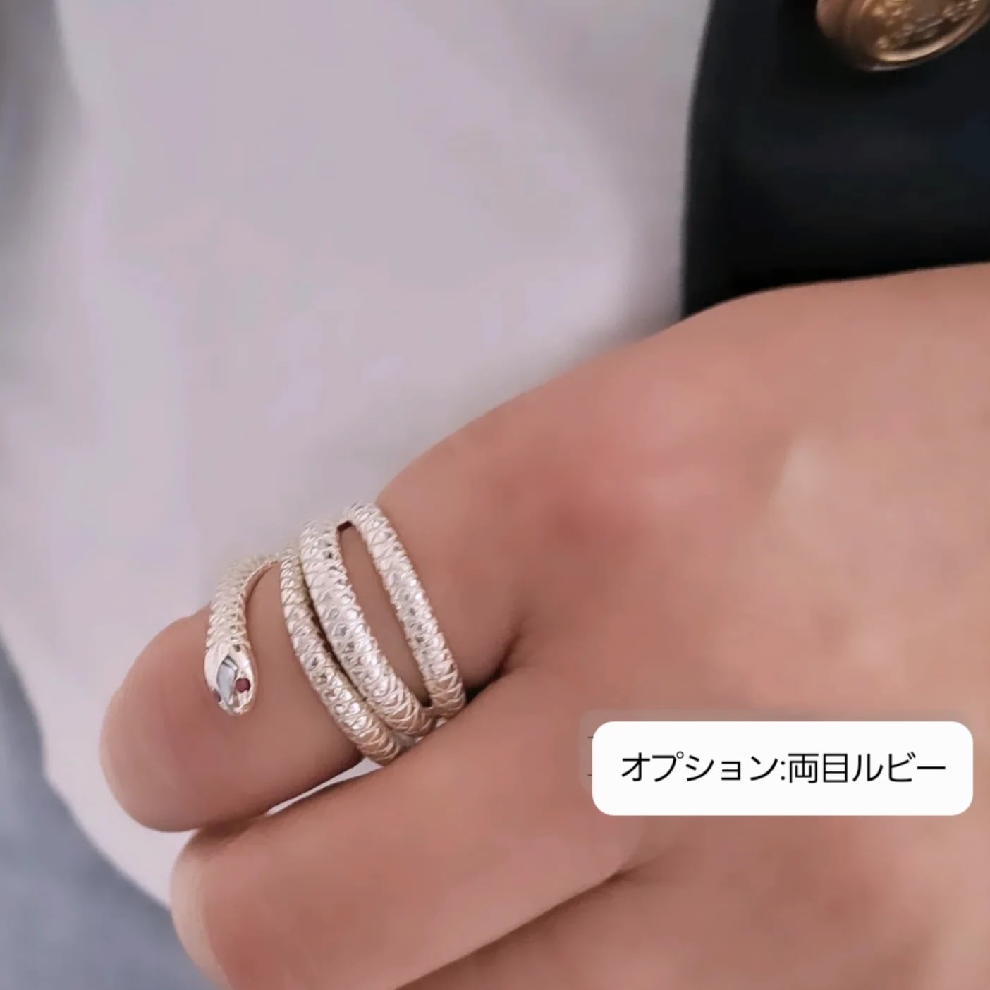 蛇の指輪 2本セット 2way】 蛇リング 蛇アクセサリー 蛇メンズ | 京都