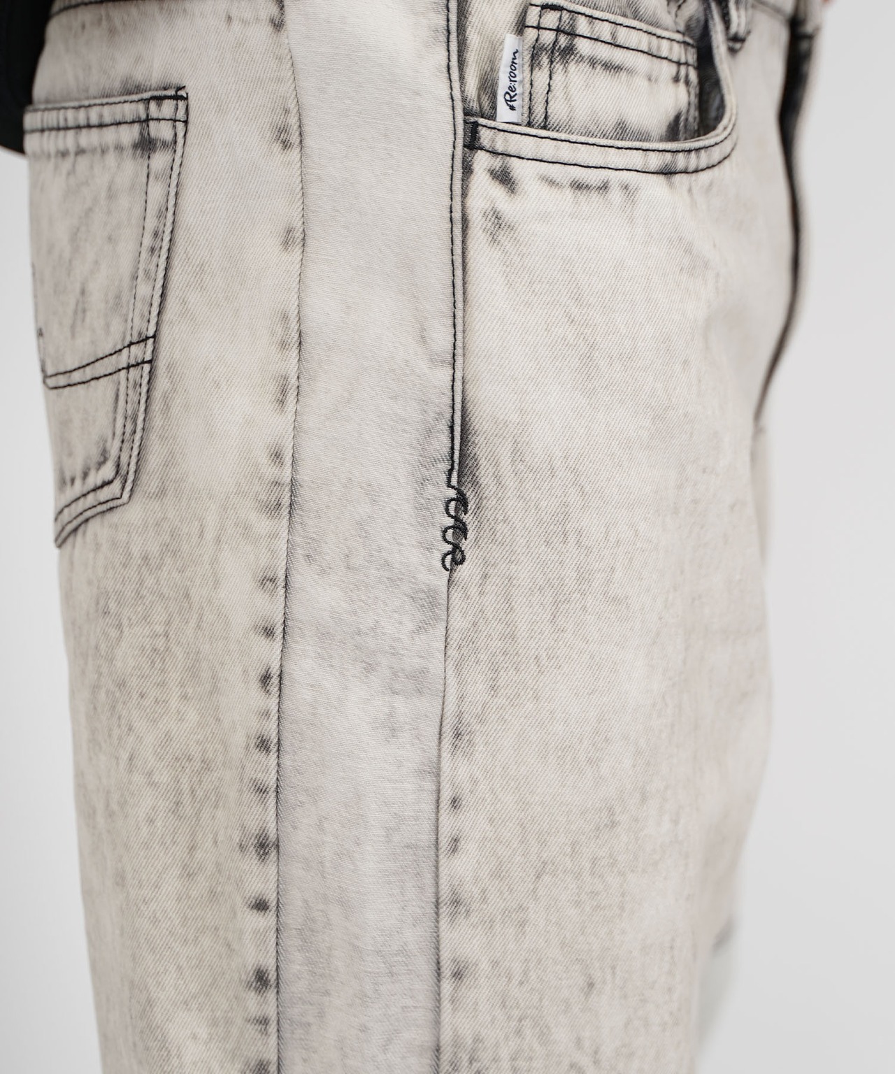 【#Re:room】VINTAGE PANEL SWITCHING WIDE DENIM［REP247］