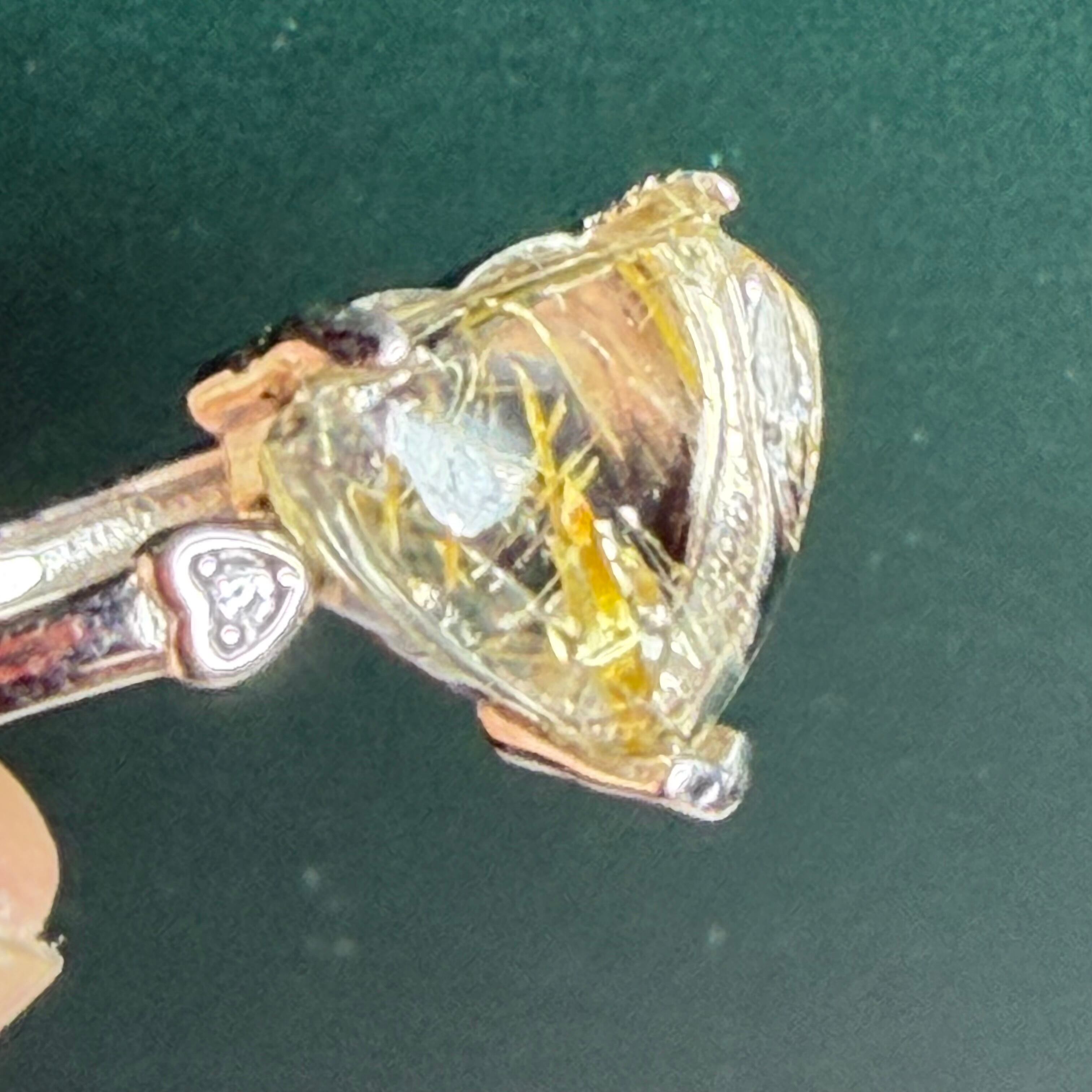 金針水晶（ゴールドルチルクォーツ）丸玉 約53.9mm 置き物・インテリア