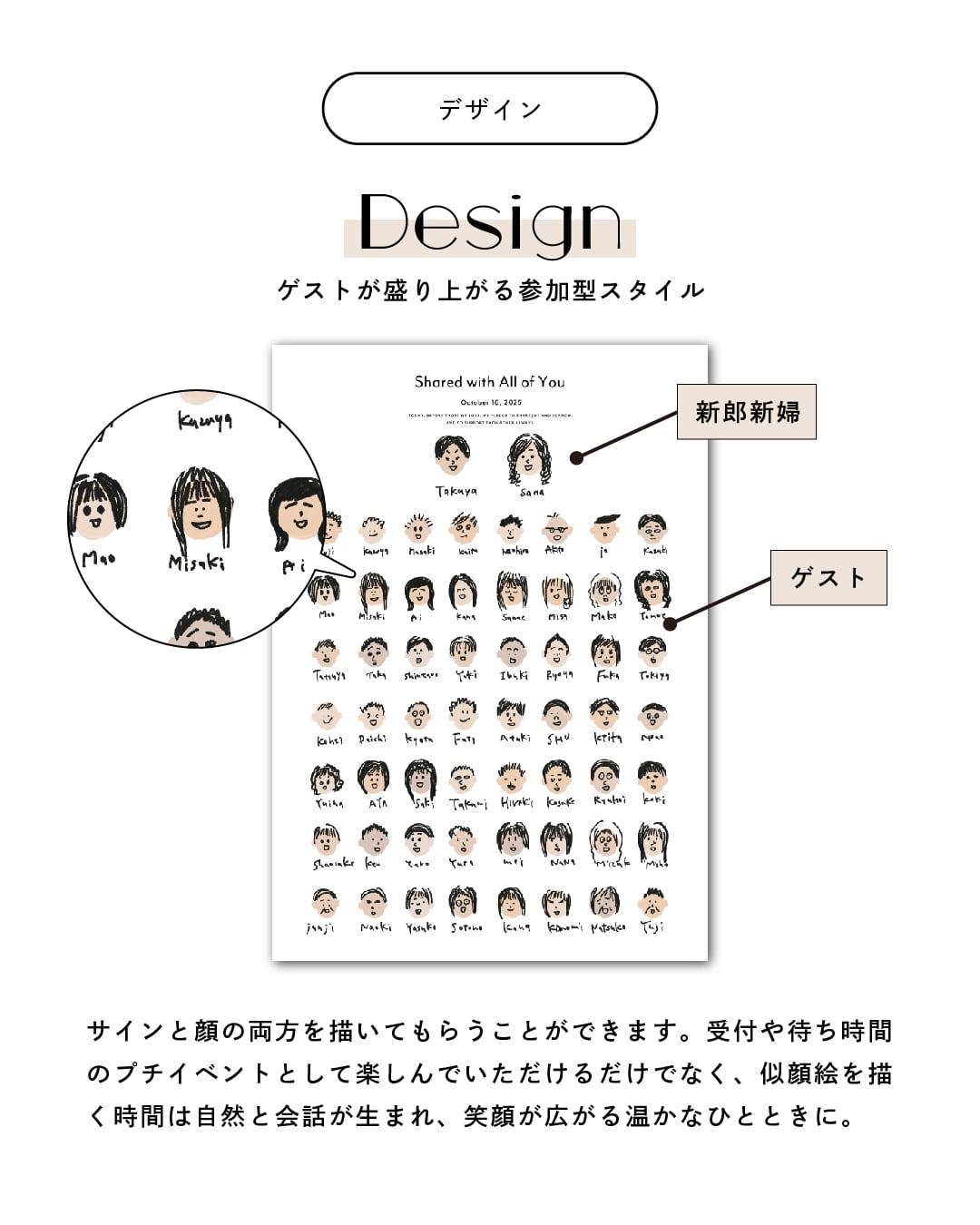 寄せ書きボード | 結婚証明書 | 似顔絵 | yb2 | studio POPPY | 結婚式