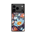 秋桜 - 和風 四角型 強化ガラスiPhoneケース