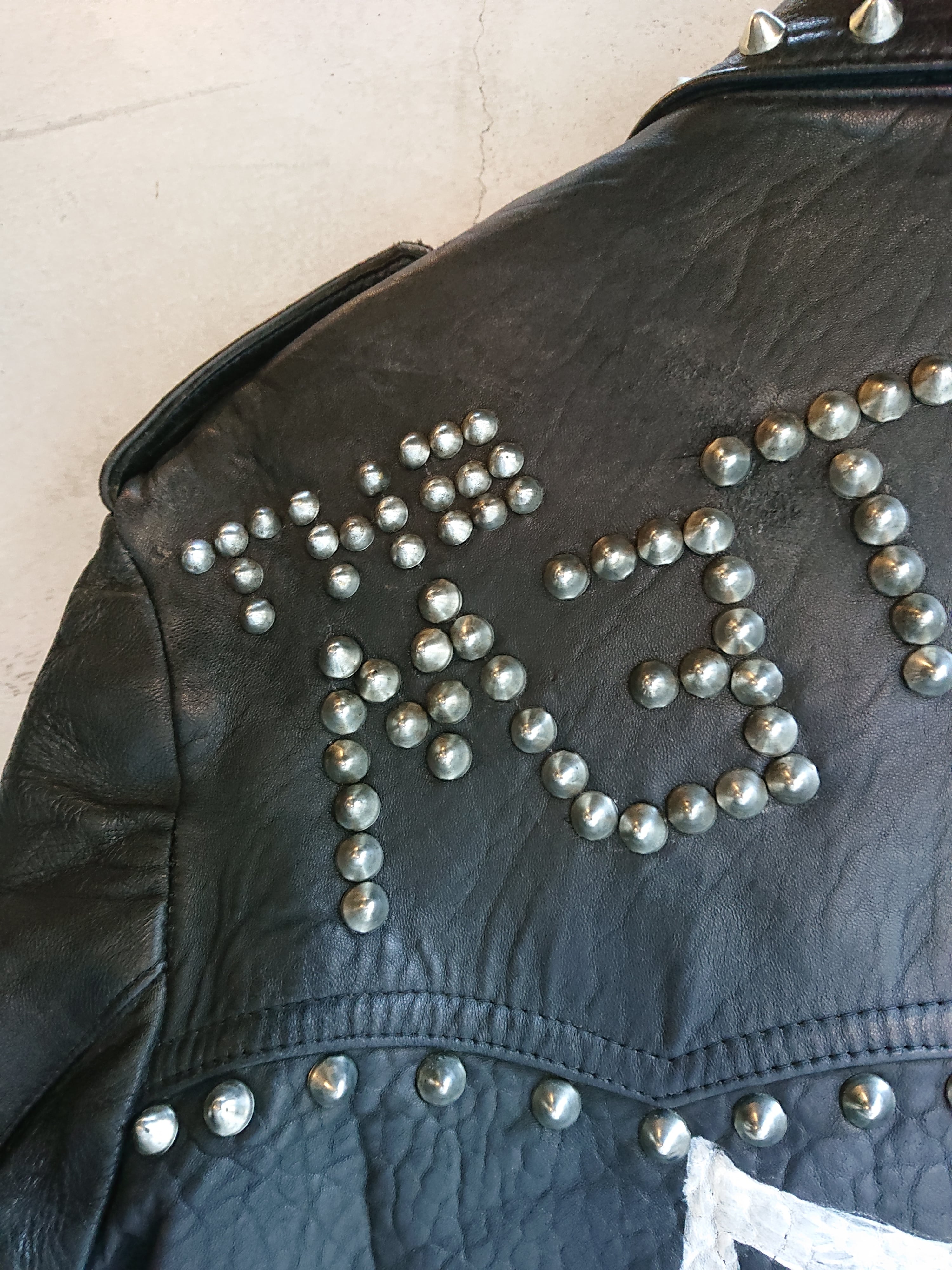 VINTAGE PUNK STUDS LEATHER JACKET | BOW & ARROW WEB STORE