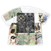【tshirts171】XLsize KIMONO PRINT T-SHIRTS white