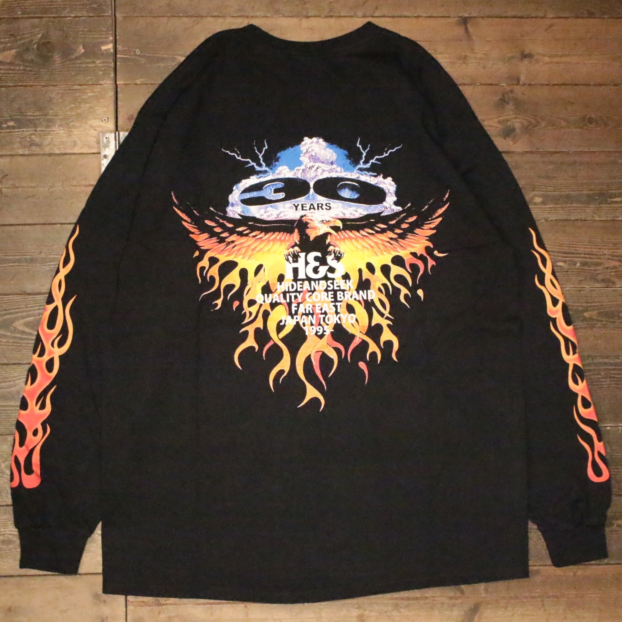 HIDE AND SEEK】LOVE ALL L/S Tee -WHITE (ハイドアンドシーク
