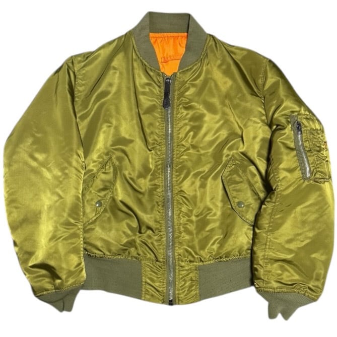 雰囲気抜群 ALPHA INDUSTRIES 90s USA製 ビンテージ MA-1 フライト