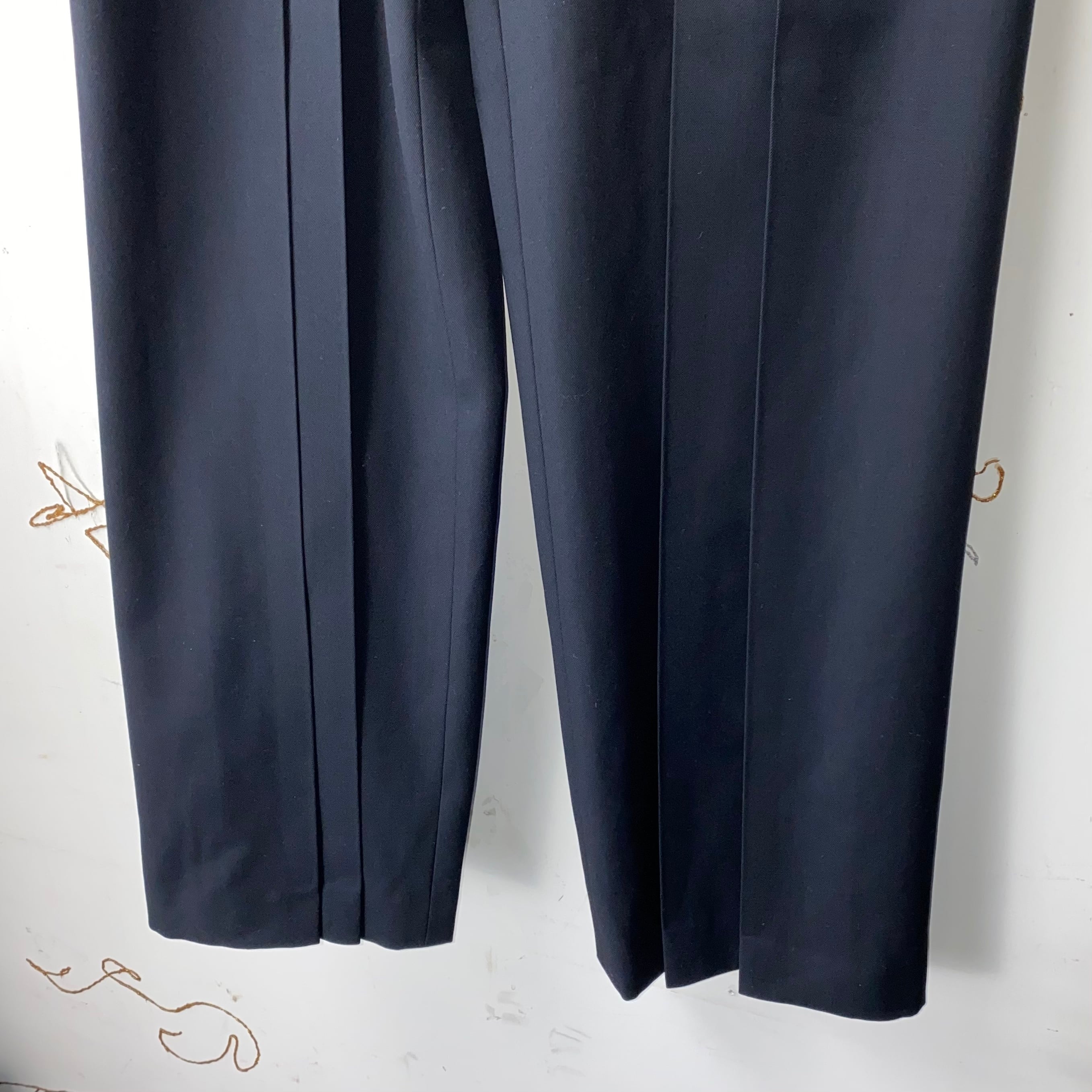 SAINT LAURENT PARIS pleated black “hakama” pants | NOIR ONLINE
