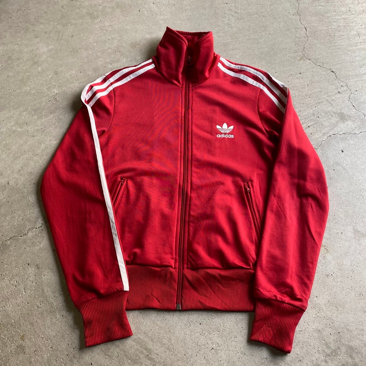 70ｓ ａｄｉｄａｓ アディダス トラックジャケット ジャージ  ワンポイント赤