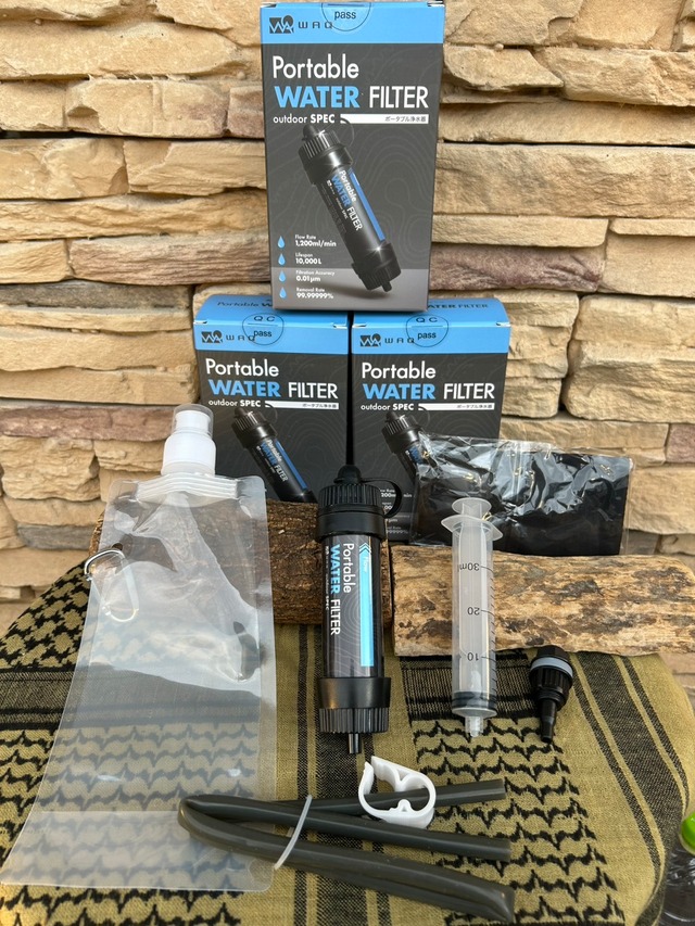 【WAQ ワック】WAQ Portable WATER FILTER｜携帯浄水器 0.01μm除去・直飲み対応・アウトドア/登山/防災用 【1年保証】