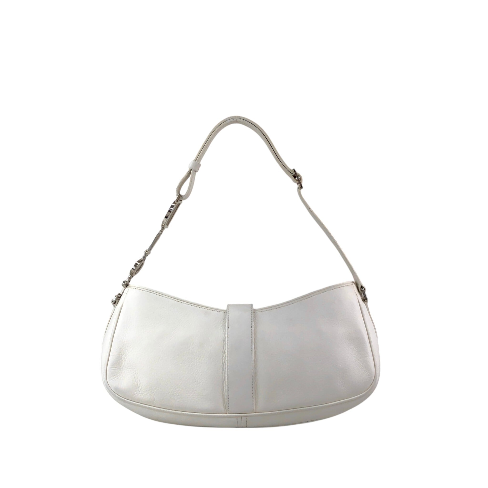 レア♡Diorヴィンテージ白レザーバッグ 丸型ハンドル 中古・古着通販】Christian Dior (クリスチャン ディオール) Lady Dior
