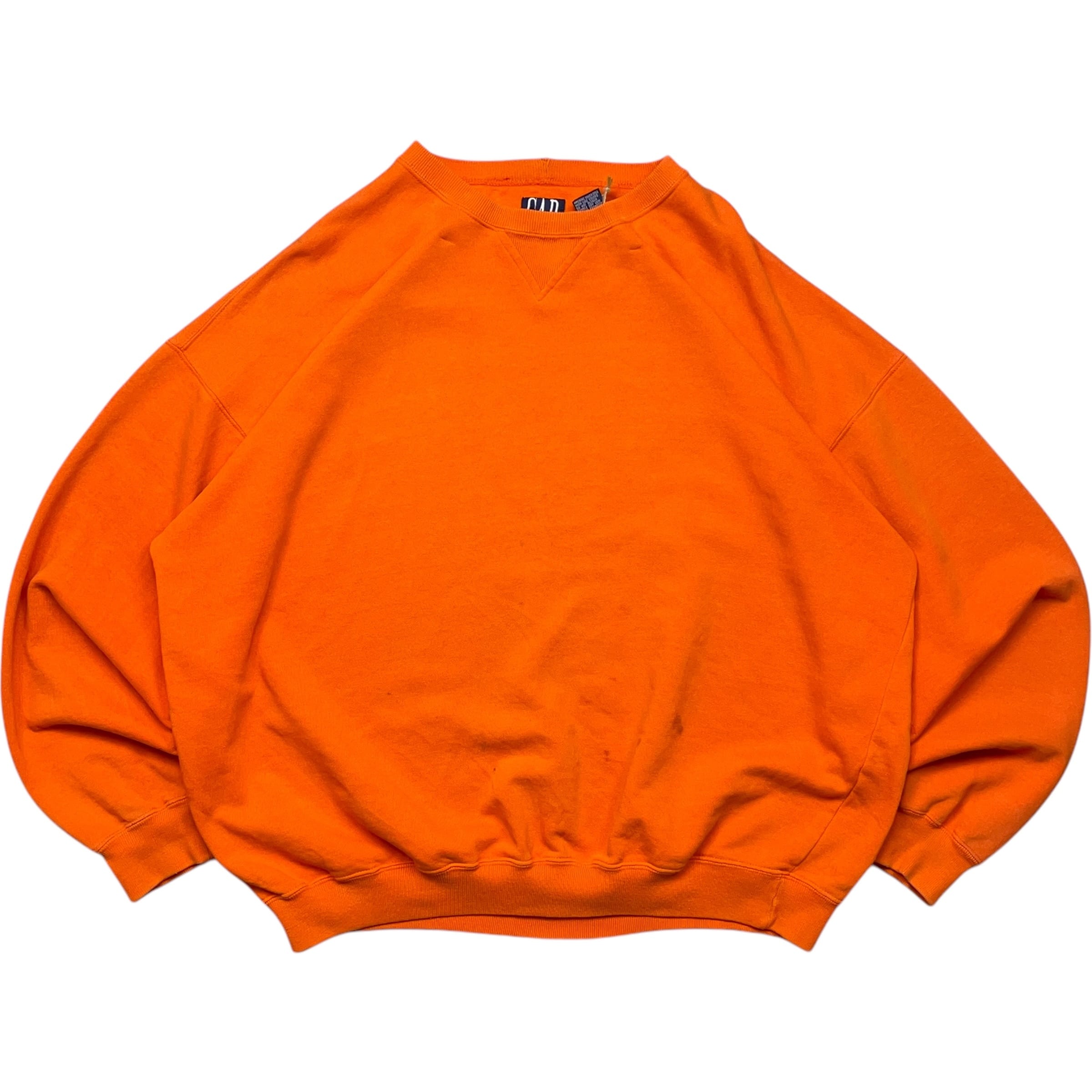 《XL》OLD GAP オールドギャップ スウェット 無地 オレンジ USA製 90年代 vintage no.6201