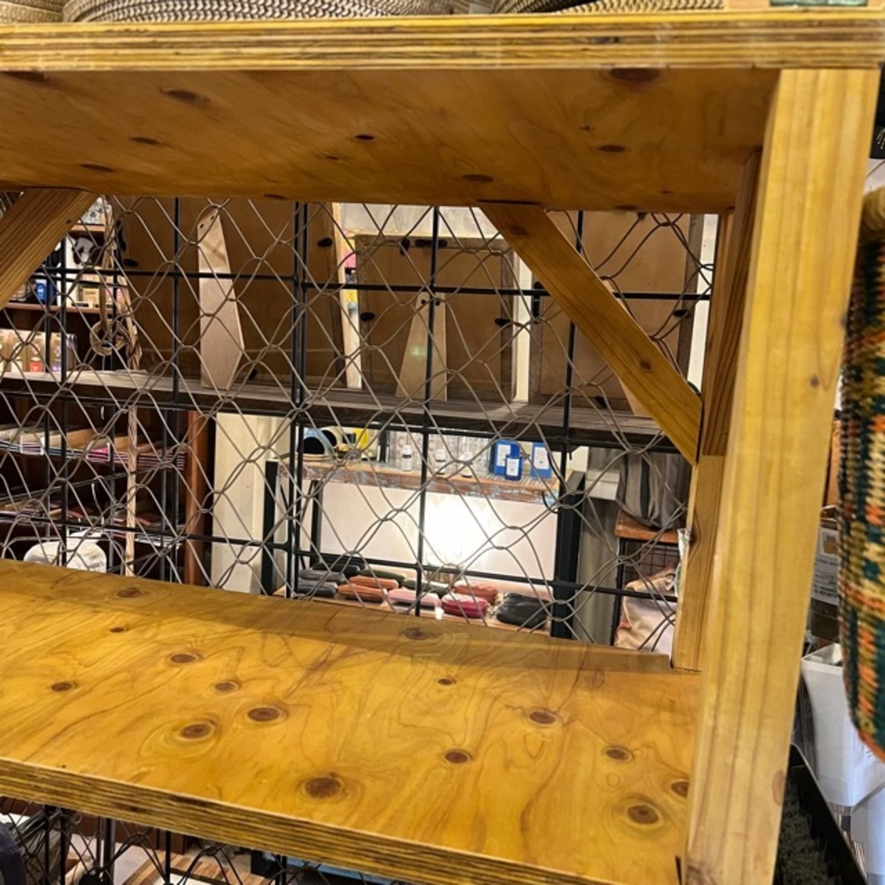 【店頭受取専用商品】TOPANGA　Furniture　ナチュラルウッド5段シェルフ　　ディスプレイ　什器　インテリア　シェルフ