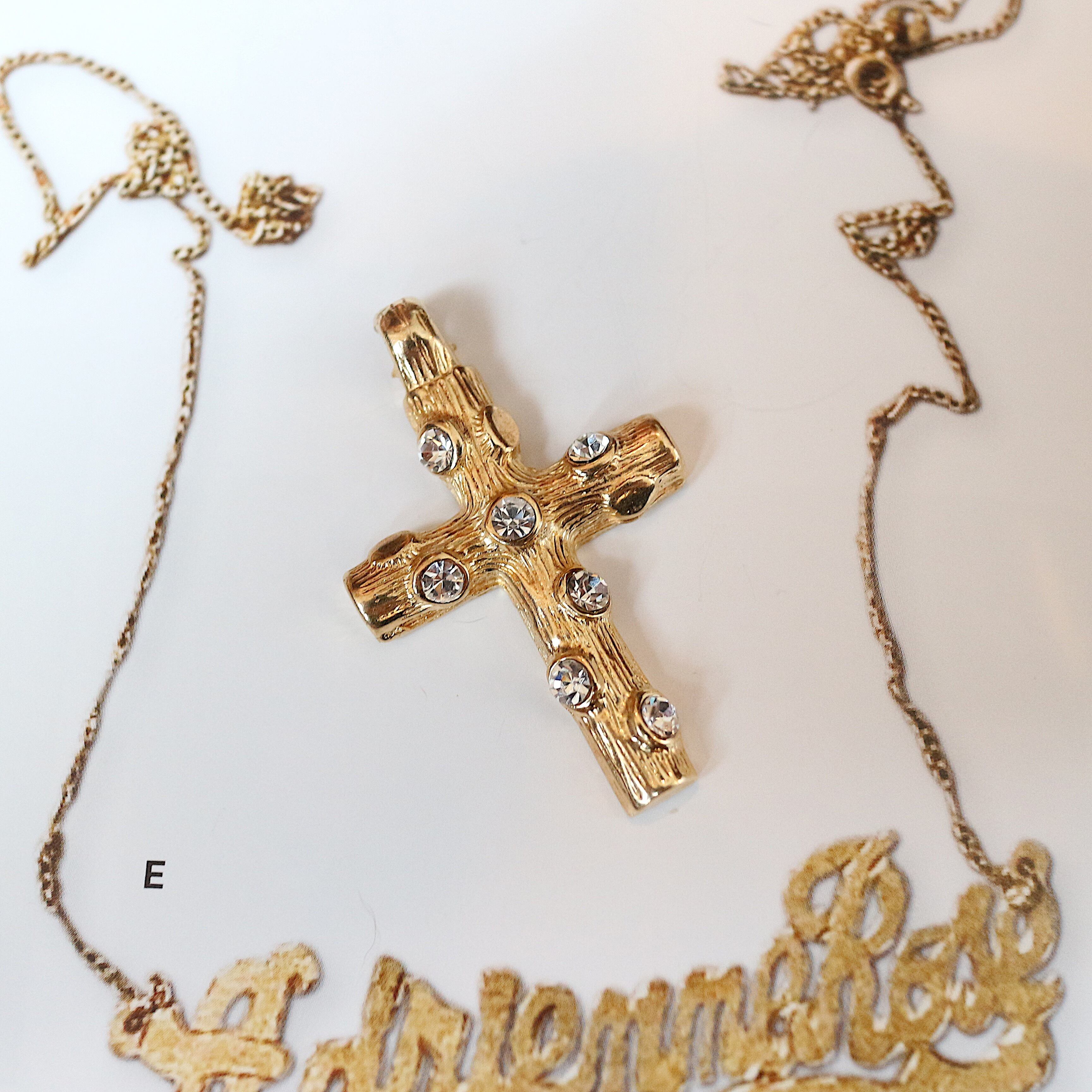 ヴェイド VAID ROMA ダイヤモンド クロス ネックレス K18 YG パヴェ