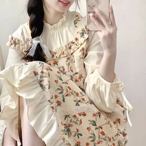 ボタニカルドッキングフリルワンピ ・45578 ボタニカルドッキングフリルワンピ ・45578