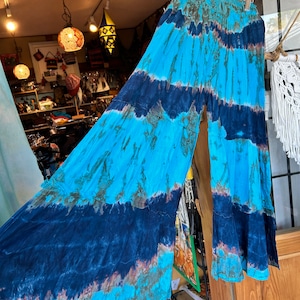 コットンタイダイティアードパンツ