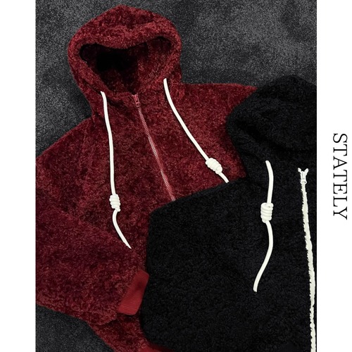 Fluffy Zip Hoodie/2color_O76 画像