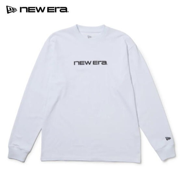 ニューエラ Tシャツ ロンT メンズ NEW ERA 長袖 コットン Tシャツ Brand Name Logo ホワイト 15129372