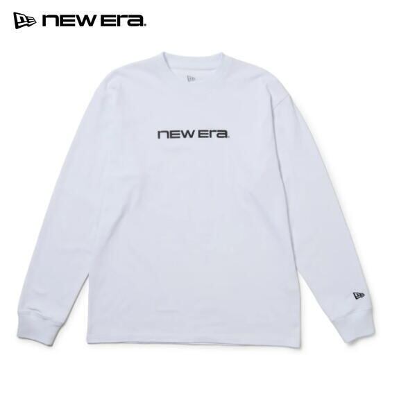 ニューエラ Tシャツ ロンT メンズ NEW ERA 長袖 コットン Tシャツ Brand Name Logo ホワイト 15129372