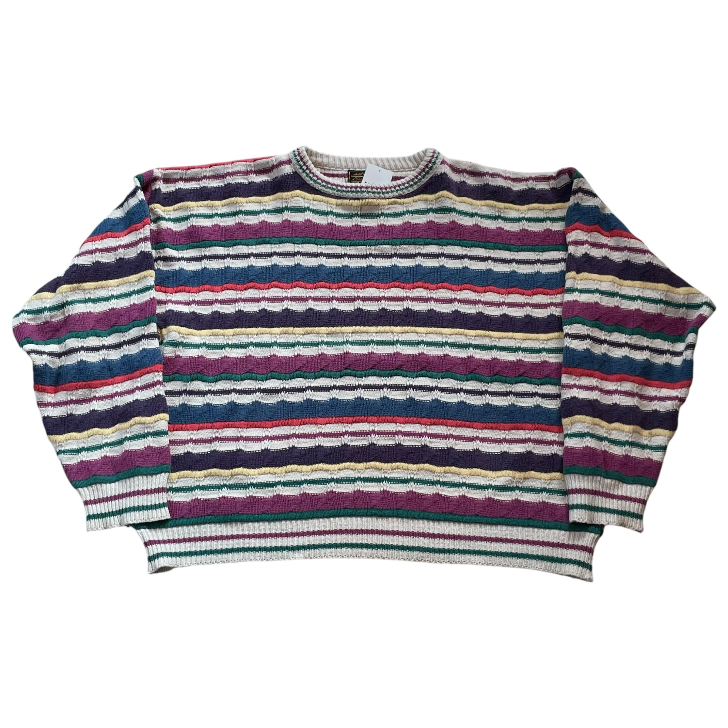 80~90s Eddie Bauer 3D mulch border cotton knit | What