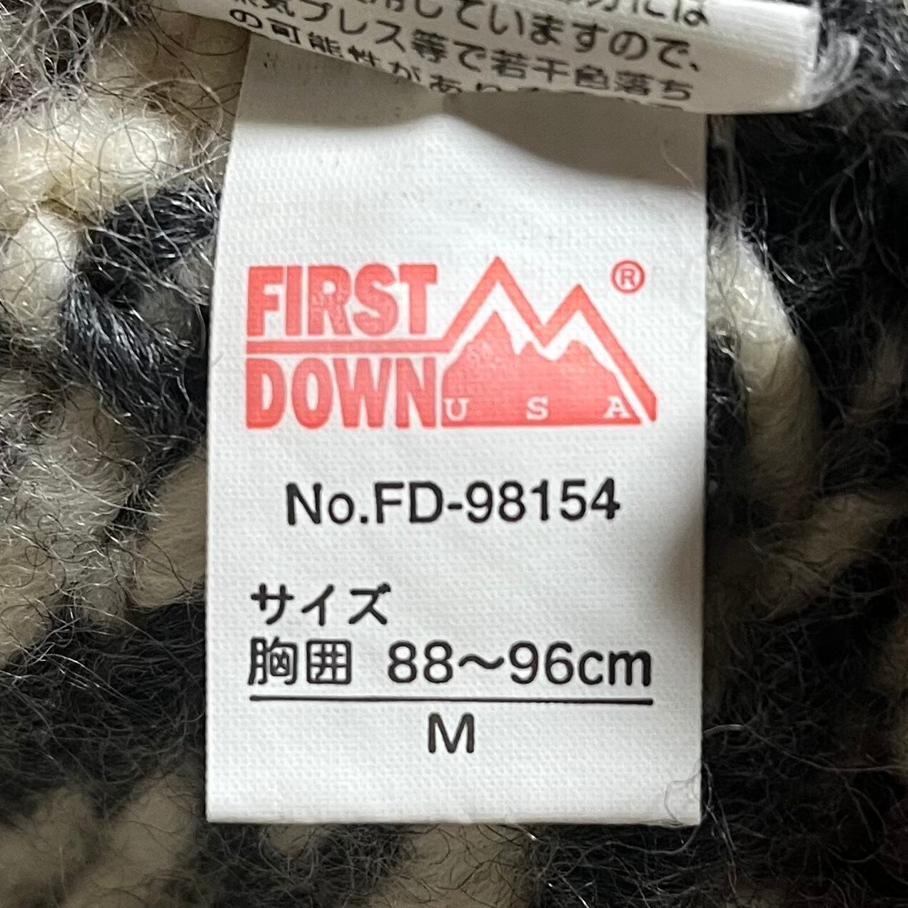 size M】90s FIRST DOWN ファーストダウン カウチン セーター