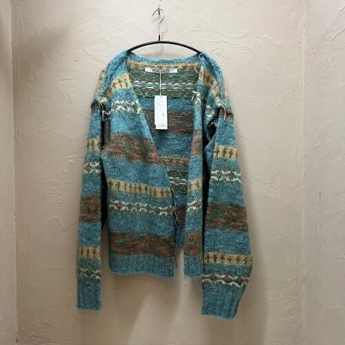 perverze パーバーズ Blend Border Knit Cardigan ニットカーディガン  