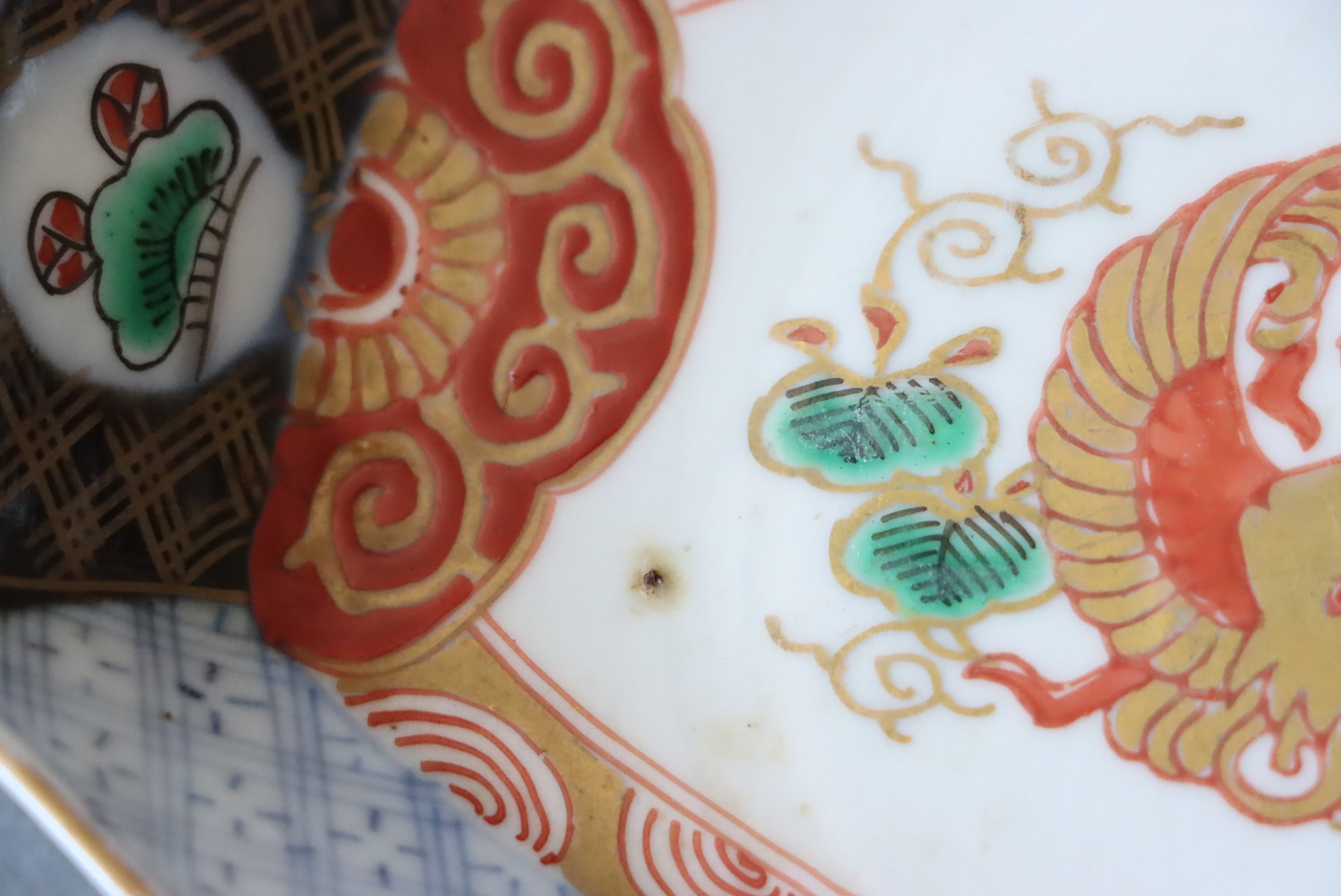 伊万里焼 色絵 鳳凰文 変形皿 /Shaped plate | (有)新原美術