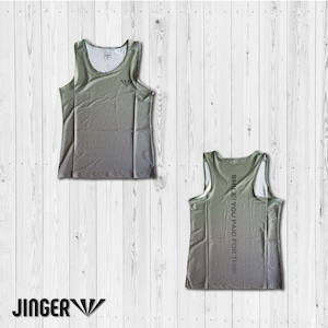 【JINGER】ウィメンズ　グラデーションランニングタンクトップ【JF-4019/GRY】