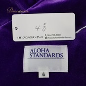 フラダンス 衣装 ALOHA STANDARDS アロハスタンダード ワンピース ドレス パープル系 ワンカラー ベロア 光沢 無地 上品 きれい 高級感 かわいい 華やか 鮮やか 明るい 紫 ハワイアン アロハ フラ ダンス レッスン 練習 フラワンピース