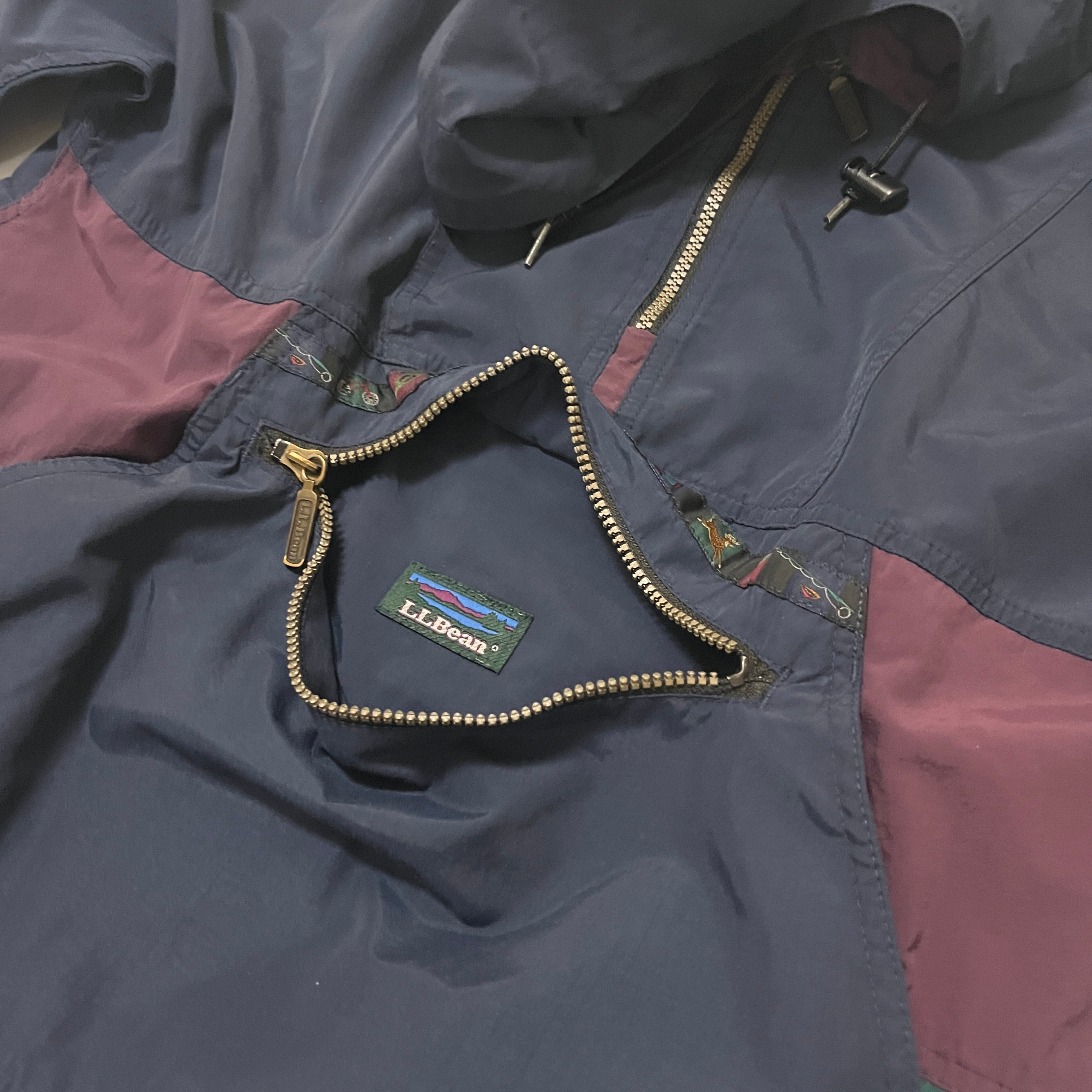 90s L.L.Bean チロリアンテープデザイン ナイロン アノラック