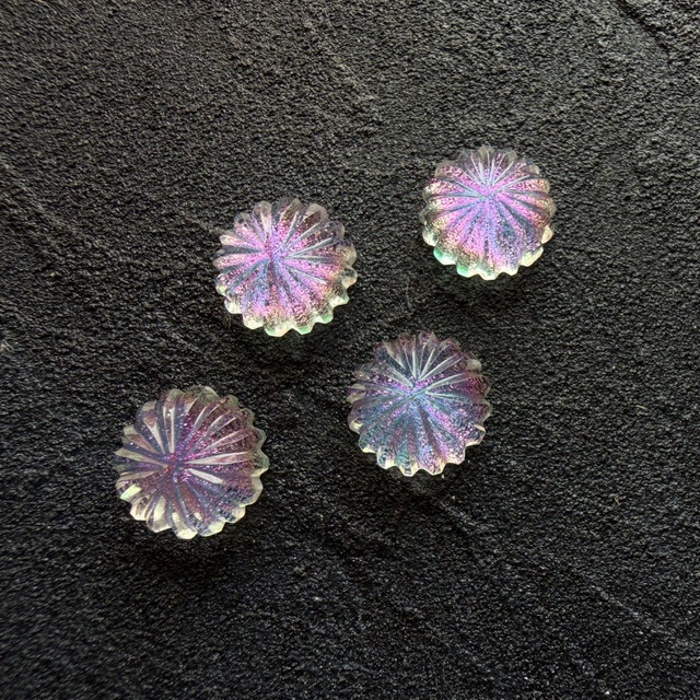 切子　花火【硝子の宝石】ピンクパープル