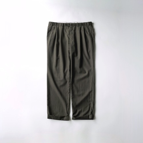【LAUREN RALPH LAUREN】90's Two-tuck Slacks Olive Gray 36W×30L