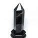 1.1Kg モリオン 六角柱 黒水晶 ポイント 置物 一点物 台座付属 152-4293