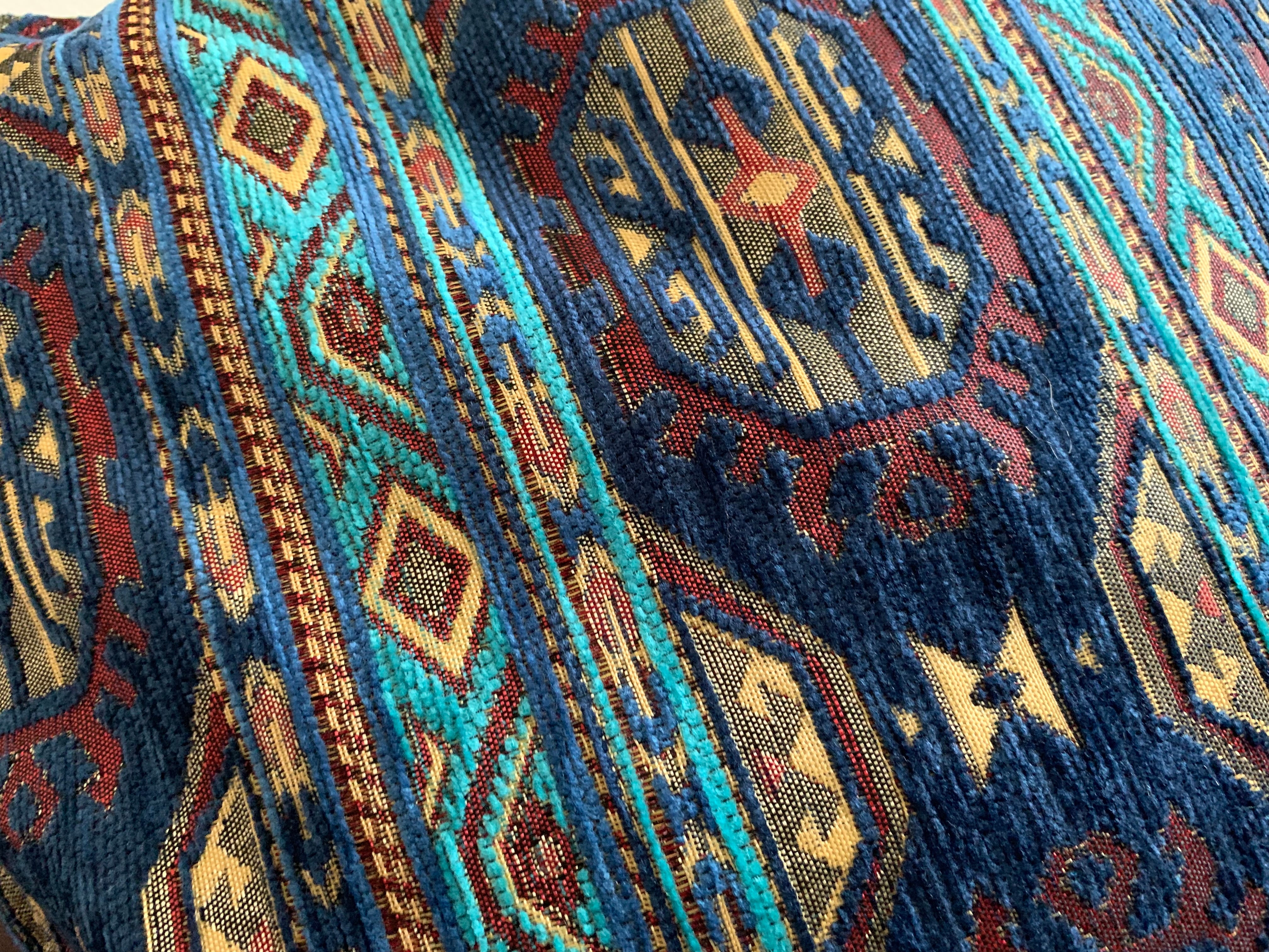 トルコタッセル付きシェニールクッションカバー