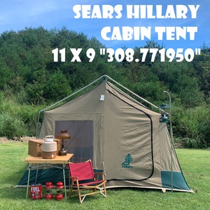 シアーズ ヒラリー キャビンテント SEARS HILLARY CABIN TENT 11x9 "308.771950" ビンテージ コットンテント 完全オリジナル 使用回数少ない美品 取説付き