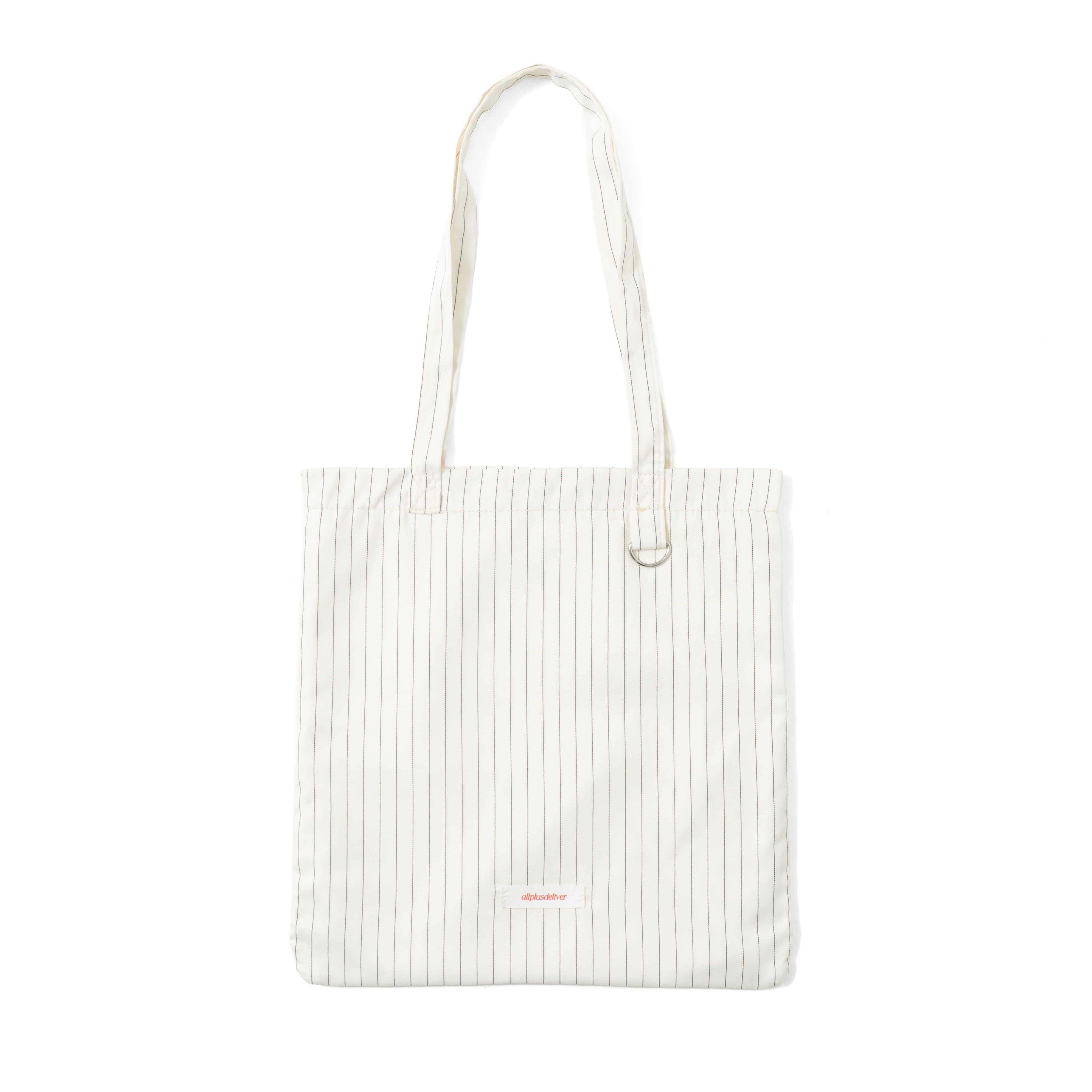 ALPSDR STRIPE TAG TOTE BAG / WHITE