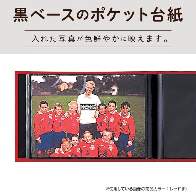 セキセイ(Sekisei) アルバム ポケット ハーパーハウス レミニッセンス ミニポケットアルバム 2Lサイズ 40枚収容 2L 21~50枚 布 ブラック XP-40G