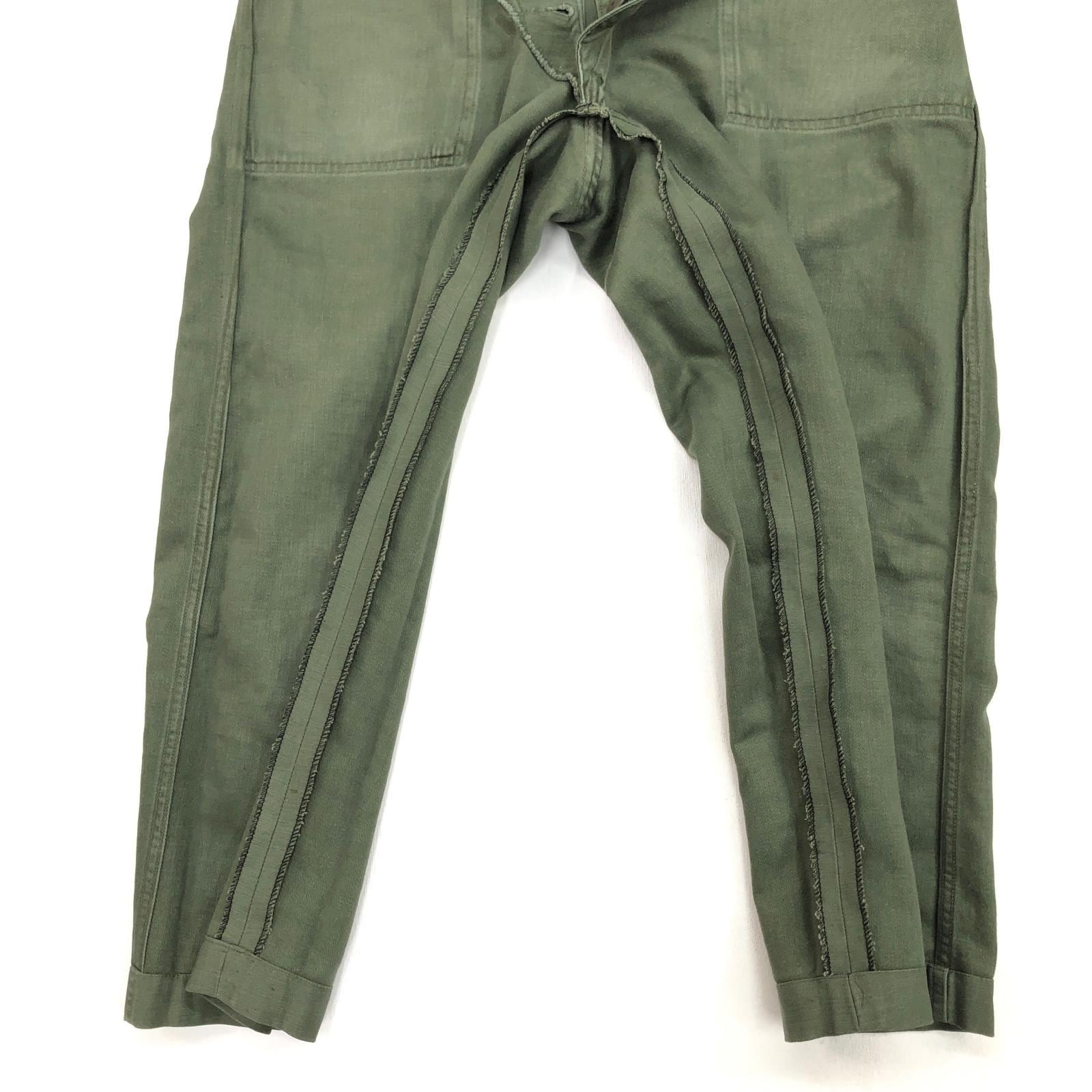 U.S.ARMY 60-70年代 OG-107 ベイカーパンツ W25 L23-24 相当 小さい