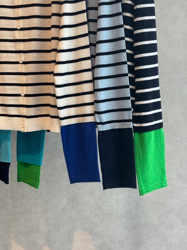 border color blocking cardigan