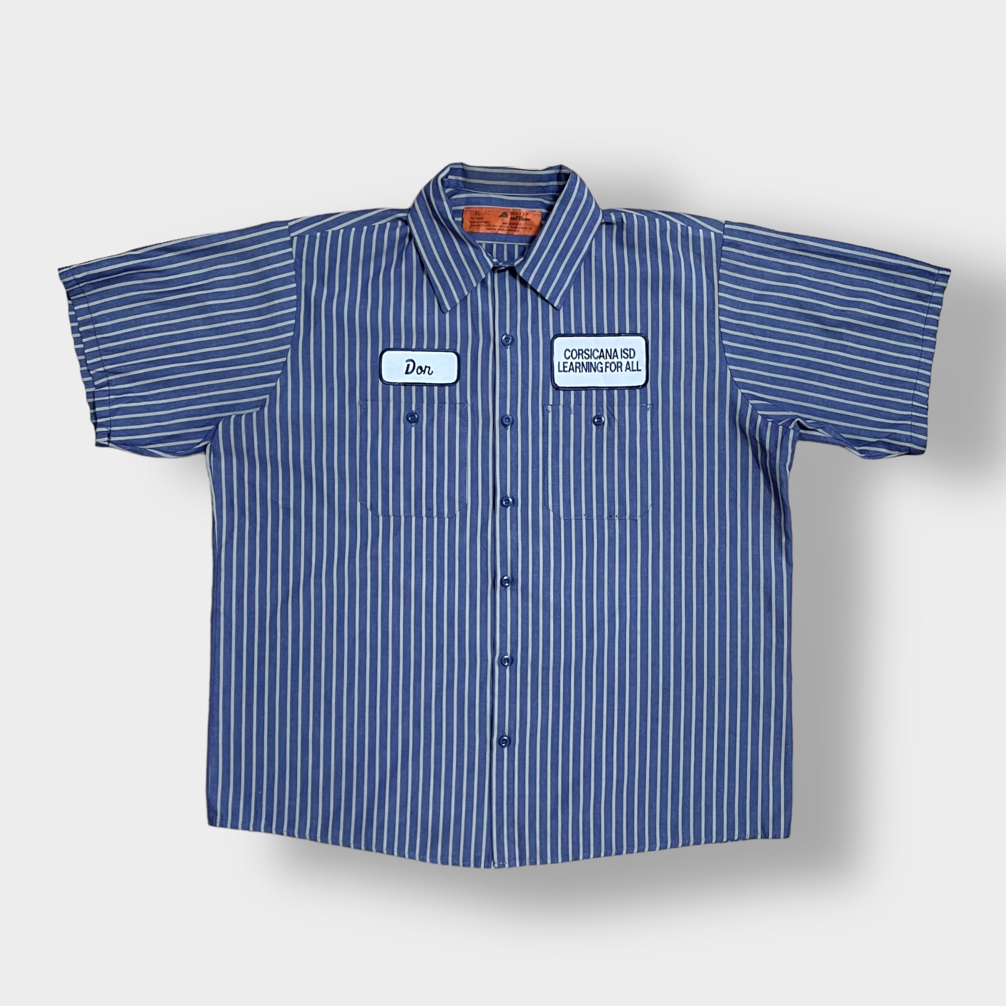 レッドキャップ USA 90s 半袖 ワッペン ワークシャツ ネイビー